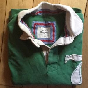 Mini Boden boys long sleeved rugby shirt size 7/8